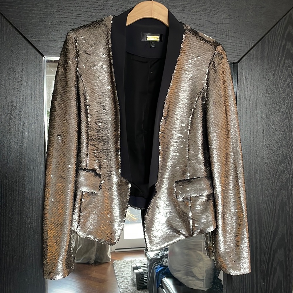 Silver & Black Sequin Jacket